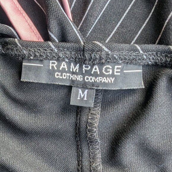 💜Pinstripe Halter Dress with Pink Rose Accent - Picture 13 of 13